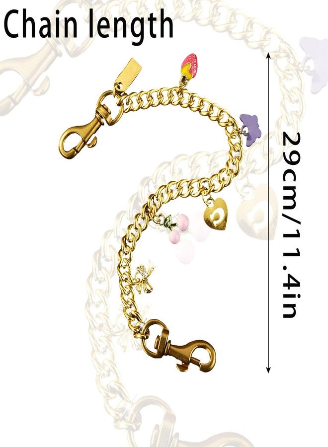 LSBDJDL Cute Cherry Gold Bag Charms Wallet Chain Keychains Purse Accessories For Women (cherry) - Image 2